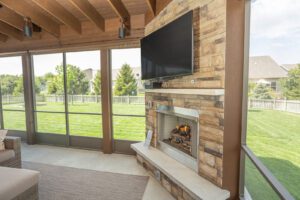 heavenly decks installs televisions for your porch